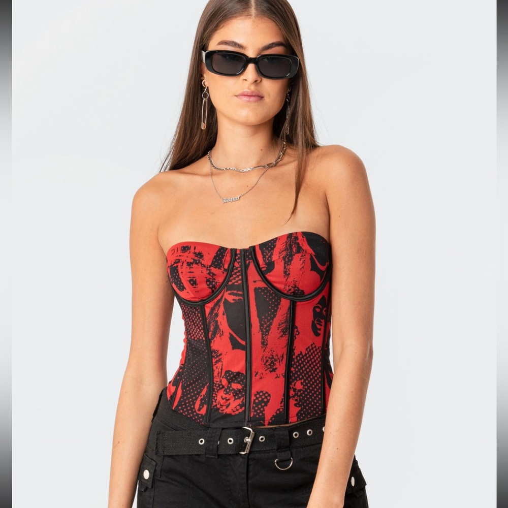 Aly mesh corset top